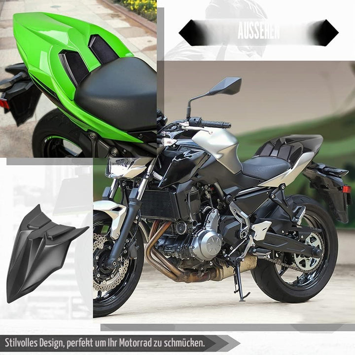 TAZGANTAX Verkleidungsabdeckung für den Soziussitz des Motorrads, kompatibel mit Ka-wa-sa-ki Z650 Ni