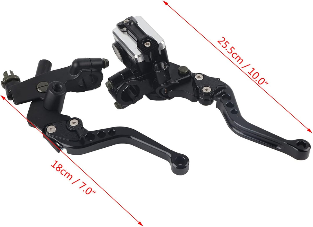 Motorrad Hydraulische Bremse + Kupplungshebel, 1 Paar 22mm Motorrad Bremse und Kupplungshebel Hauptb