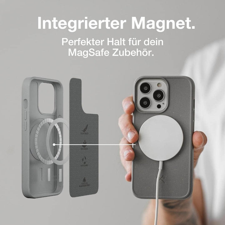 Woodcessories - Magnetische Antibakterielle Bio Hülle kompatibel mit iPhone 13 Pro Max Hülle mit Mag