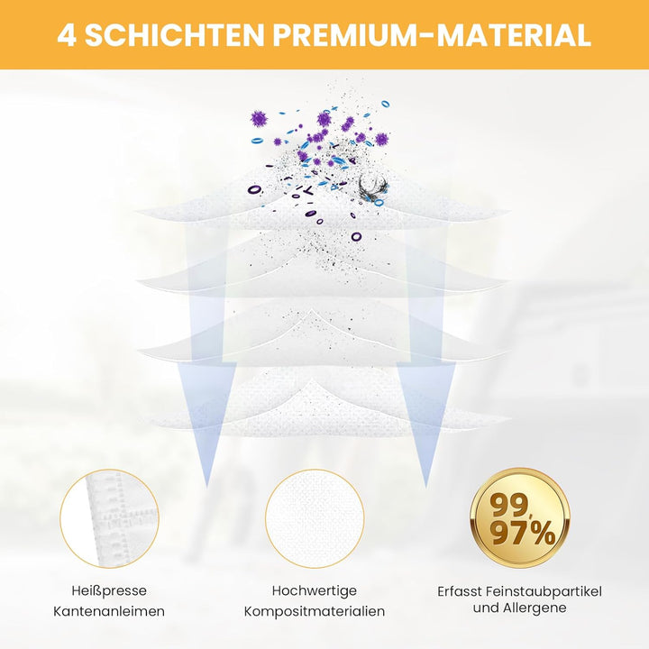 16 Stück KFI 357 Staubsaugerbeutel für Kärcher WD2 Plus / WD3 / WD3 Battery/SE 4001 / SE 4002 / KWD1