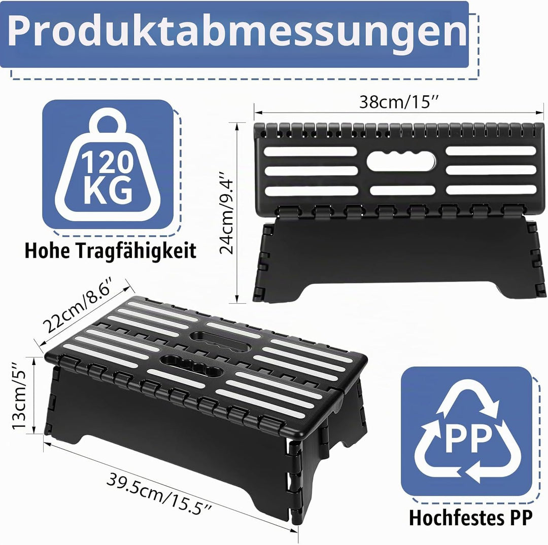 Tragbarer klappbarer Tritthocker, Rutschfester, Leichter Gehhilfe-Tritthocker für Senioren für Badez