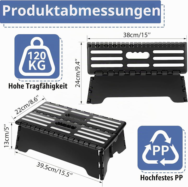 Tragbarer klappbarer Tritthocker, Rutschfester, Leichter Gehhilfe-Tritthocker für Senioren für Badez