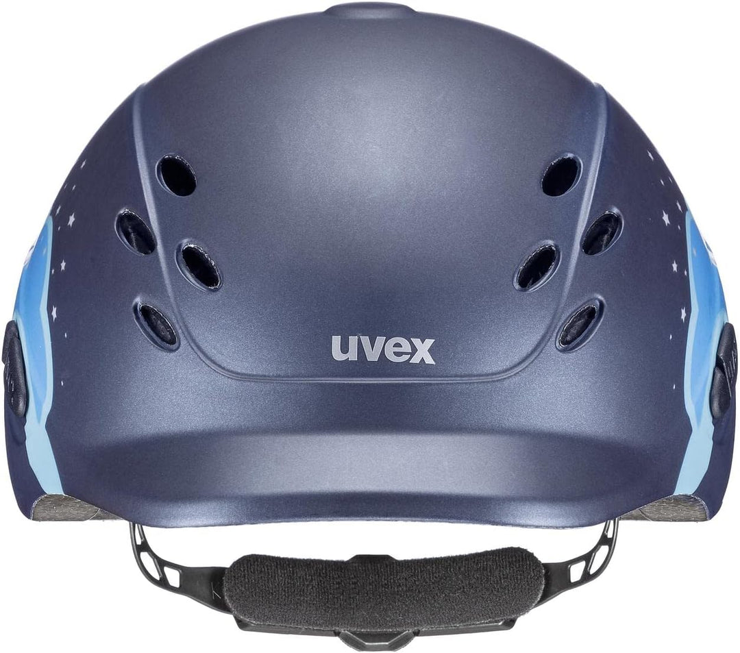 uvex Unisex Jugend, onyxx Reithelm, friends II pink mat 49-54 cm unicorn navy, 49-54 cm unicorn navy