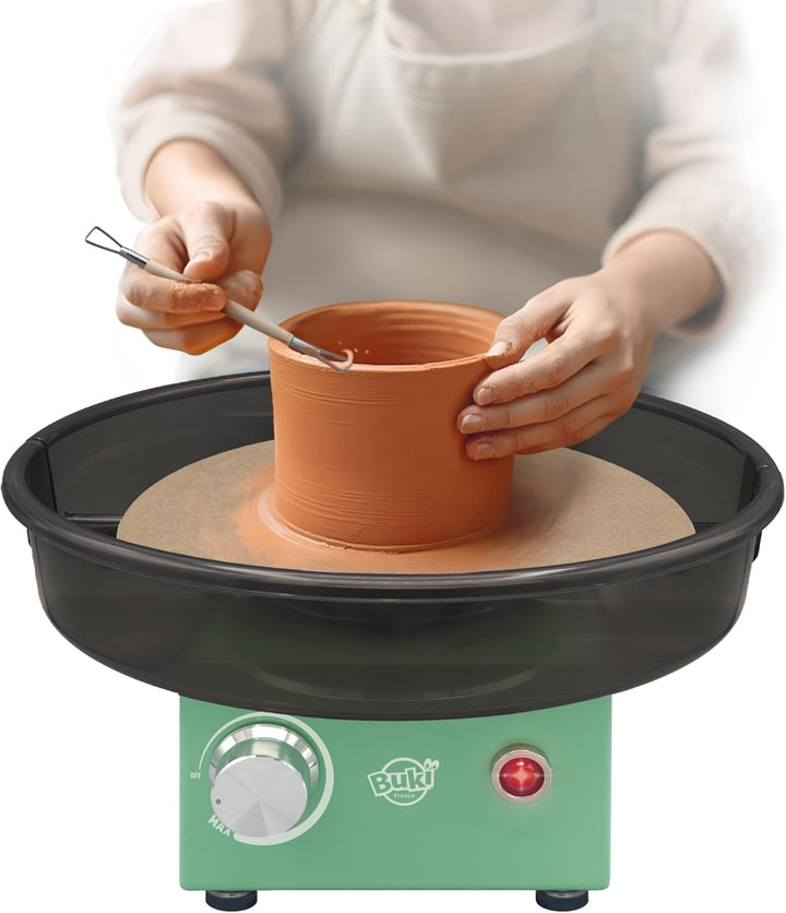 BUKI 5441 - Professional Studio Töpfermeister - Elektrischer Töpferdrehtisch – 220 U/min, 20 cm Meta