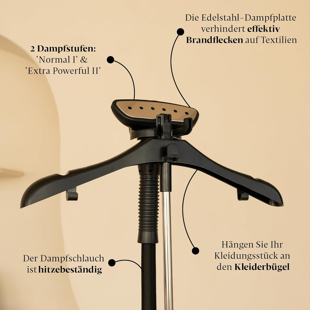 STEAMRS - Professioneller Luxus-Kleidungsdampfer - 2200W - 3L Wassertank - Sand, Sand