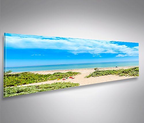 islandburner Bild Bilder auf Leinwand Strand und Meer Panorama XXL Poster Leinwandbild Wandbild Deko