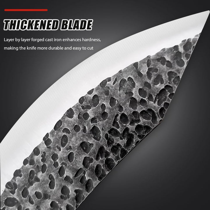30cm Ausbeinmesser - Hochcarbonstahl Klinge mit 62° extrem scharfer Messer, Ergonomischem Griff, ide