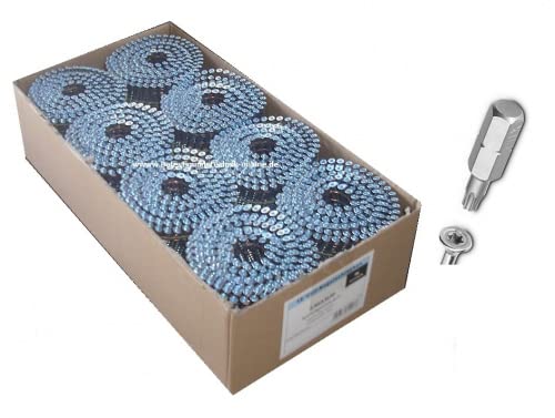 3,5x45mm TX20 verzinkt 16° Nagelschrauben draht für Coilnagler Paslode Bostitch