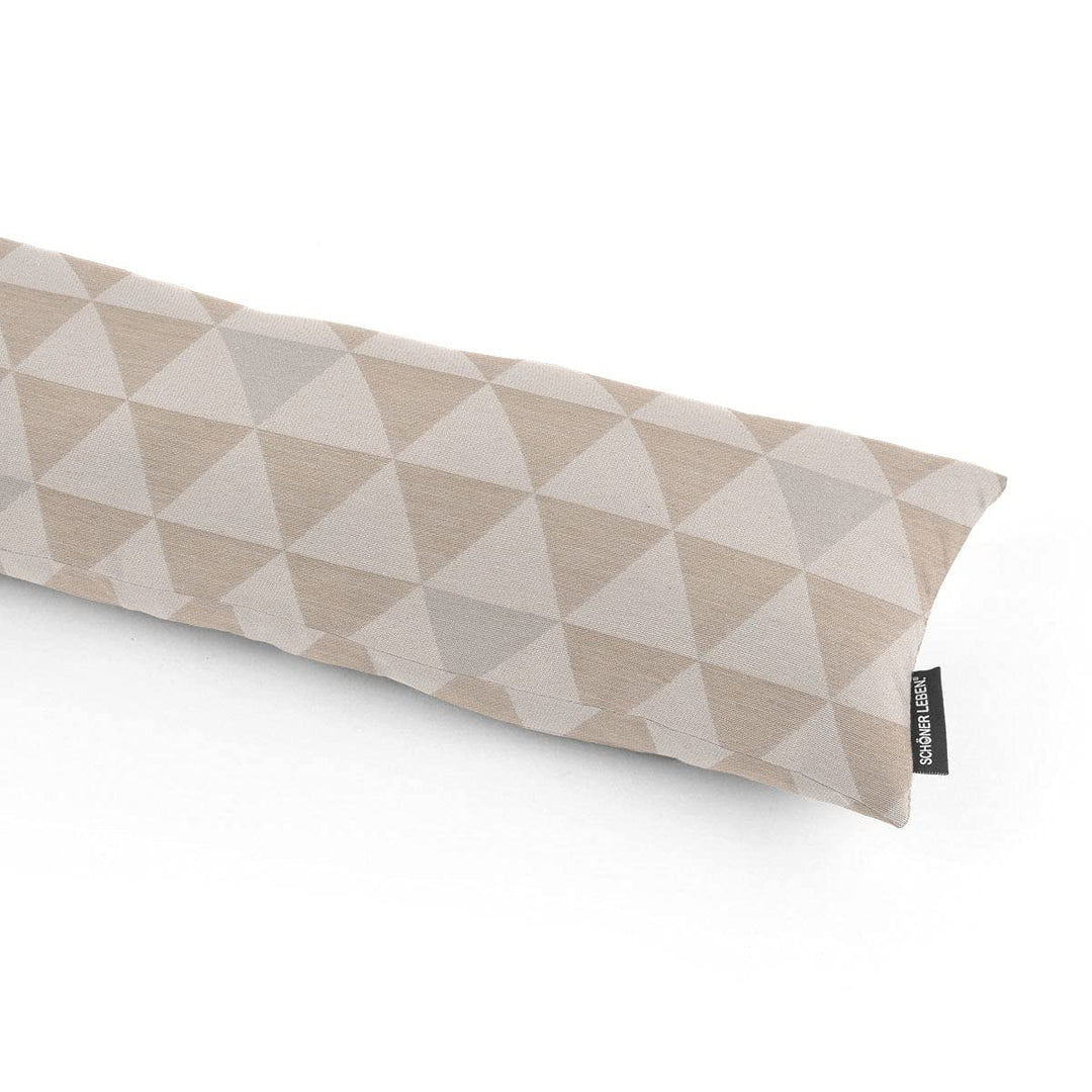 SCHÖNER LEBEN. Zugluftstopper Triangel Retro Scandi Sand Hellbeige, Auswahl:90cm Länge ca. 90x15x15c