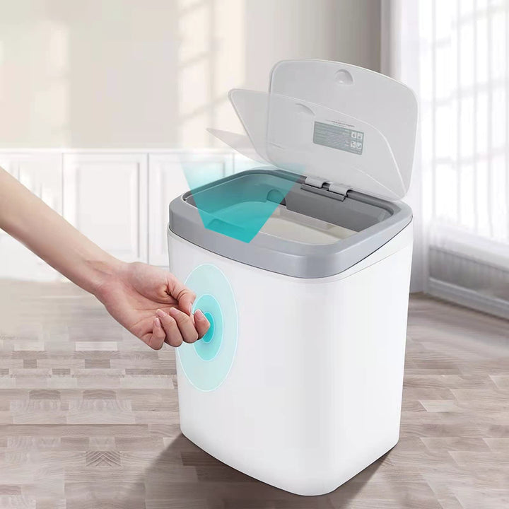 S.I.C Mülleimer mit Sensor,Automatischer Mülleimer,16L,mit Smart Öffnungs-Sensor und Geräuschloser V