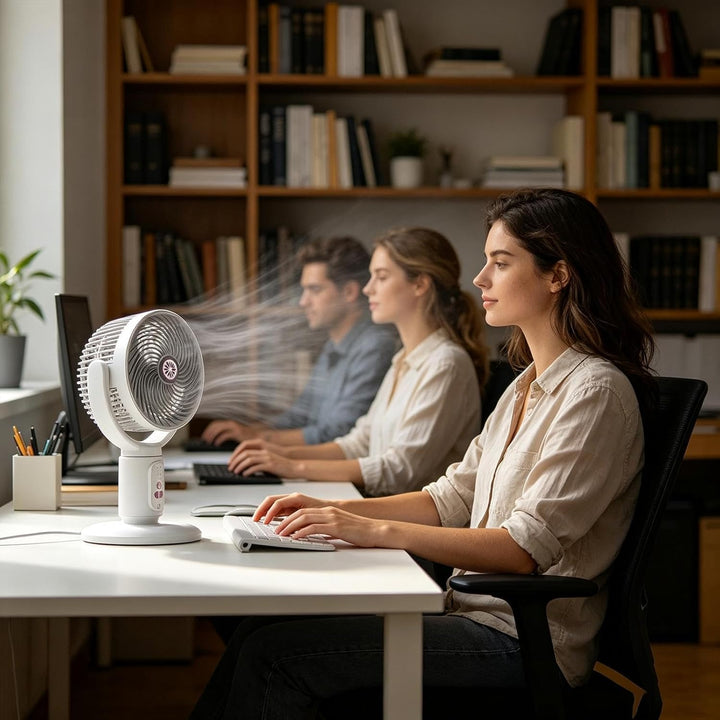 Oszillierender Stand Ventilator - 3 Höhenverstellbarer, 5 Geschwindigkeiten | Standventilator, Mit 8