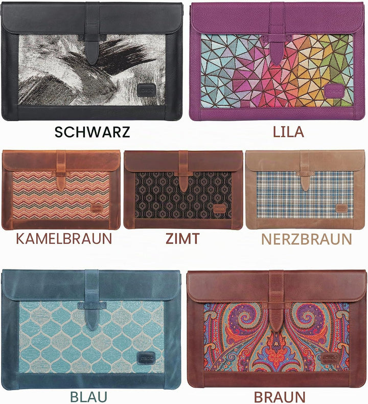 Londo Echtleder Tasche, Hülle für MacBook Pro – 15 &amp; 16 Zoll Kompatibel mit M1 und 2020 Model (Blau)