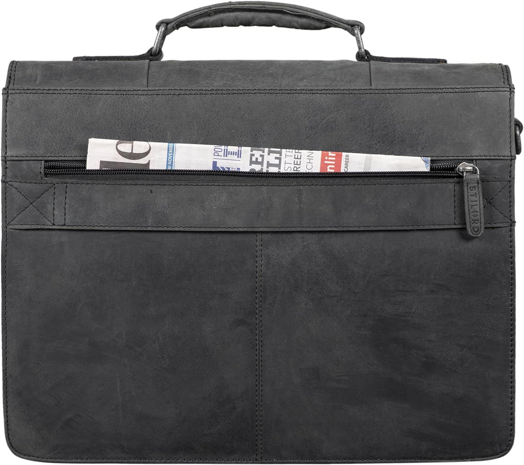 STILORD 'Havanna' Leder Businesstasche A4 Gross Klassische Aktentasche Arbeitstasche Abnehmbarer Sch