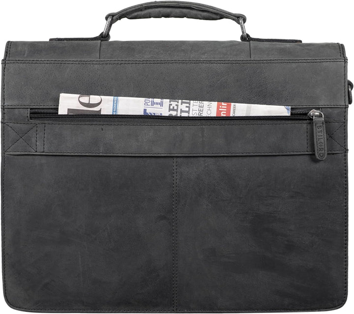 STILORD 'Havanna' Leder Businesstasche A4 Gross Klassische Aktentasche Arbeitstasche Abnehmbarer Sch
