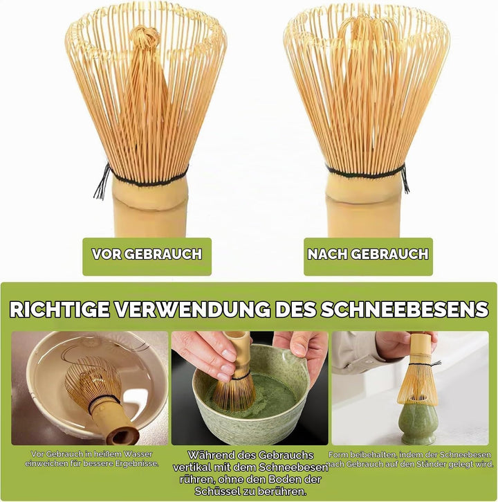 Matcha Tea Set,7 Piece Matcha Besen Set, with Matcha Whisk, Broom,Matcha Schale,Matcha Bowl with Spo