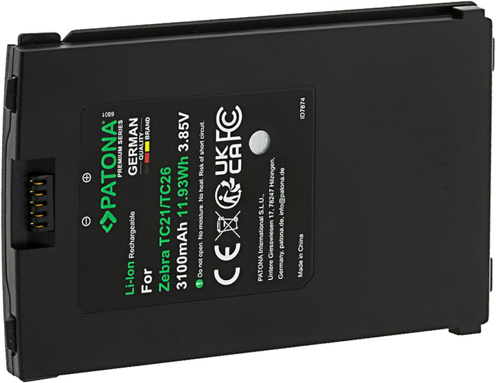 PATONA Premium Akku für Zebra TC21 TC210 TC26 – 3100mAh Li-Ion Ersatzakku für Zebra BT-000409 BT-000