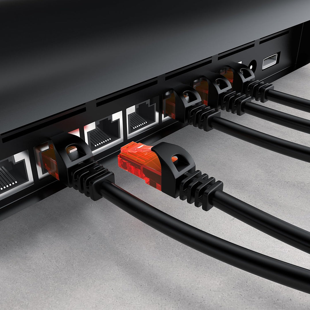 CSL - 20 x 0,25m CAT.6 Ethernet Gigabit LAN Netzwerkkabel RJ45-10 100 1000Mbit s - Patchkabel - komp