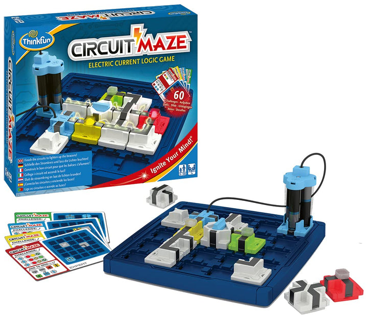 ThinkFun - 76341 - Circuit Maze -- das spannungsgeladene Logikspiel von ThinkFunk für Jungen und Mäd