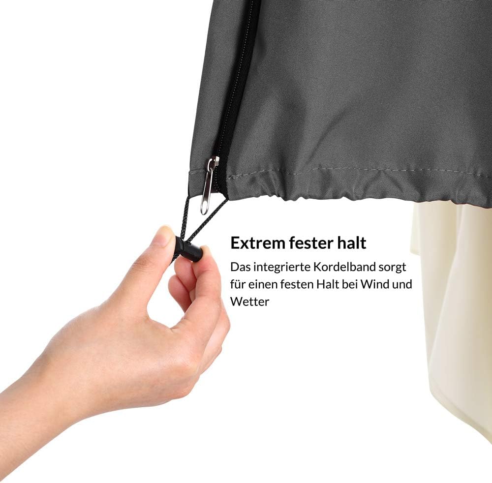 DEUBA® Schutzhülle Sonnenschirm für 3,5m Schirme Schirm Abdeckhaube Abdeckung Hülle Plane Ampelschir