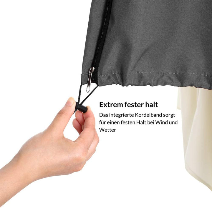 DEUBA® Schutzhülle Sonnenschirm für 3,5m Schirme Schirm Abdeckhaube Abdeckung Hülle Plane Ampelschir