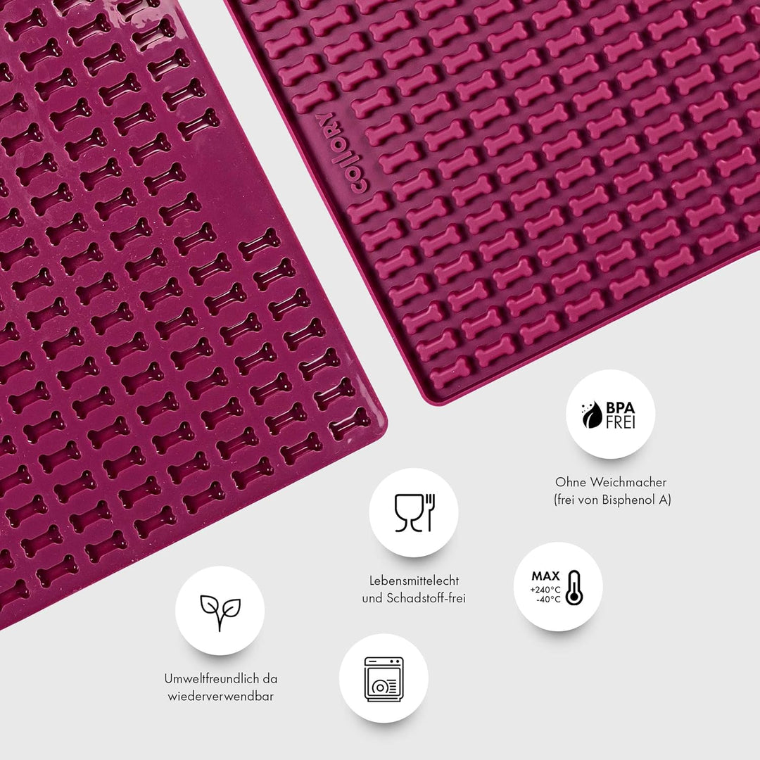 Collory® Mini Knochen (2cm) Silikon Backmatte, Backform für mini DIY Hundekekse und Leckerlis, Knoch