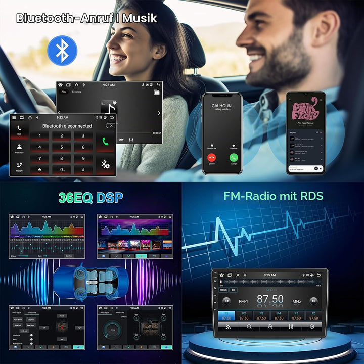 Hodozzy 8 Core 4G+64G Autoradio für Toyota AURIS 2006-2011 Android 10.1 Zoll IPS Touchscreen GPS Nav