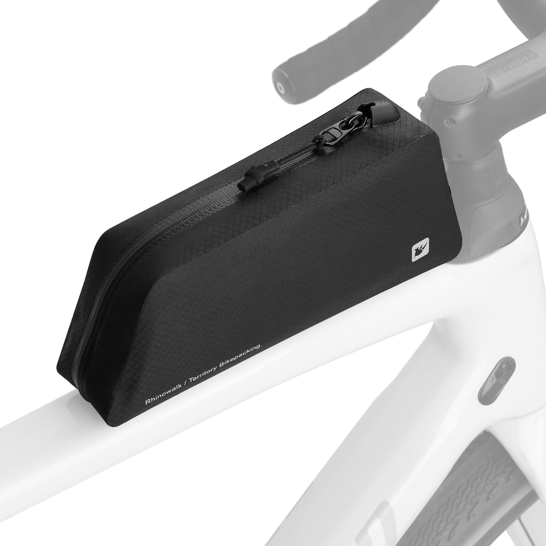 Rhinowalk Fahrrad Oberrohrtasche wasserdicht, Schraub- oder Riemenmontage, 600D TPU Rahmentasche, sc
