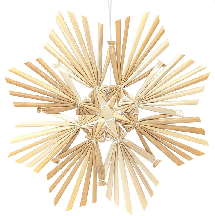 com-four® 8X Strohsterne im Mix-Set - Stroh-Anhänger für den Weihnachtsbaum - natürlicher Christbaum