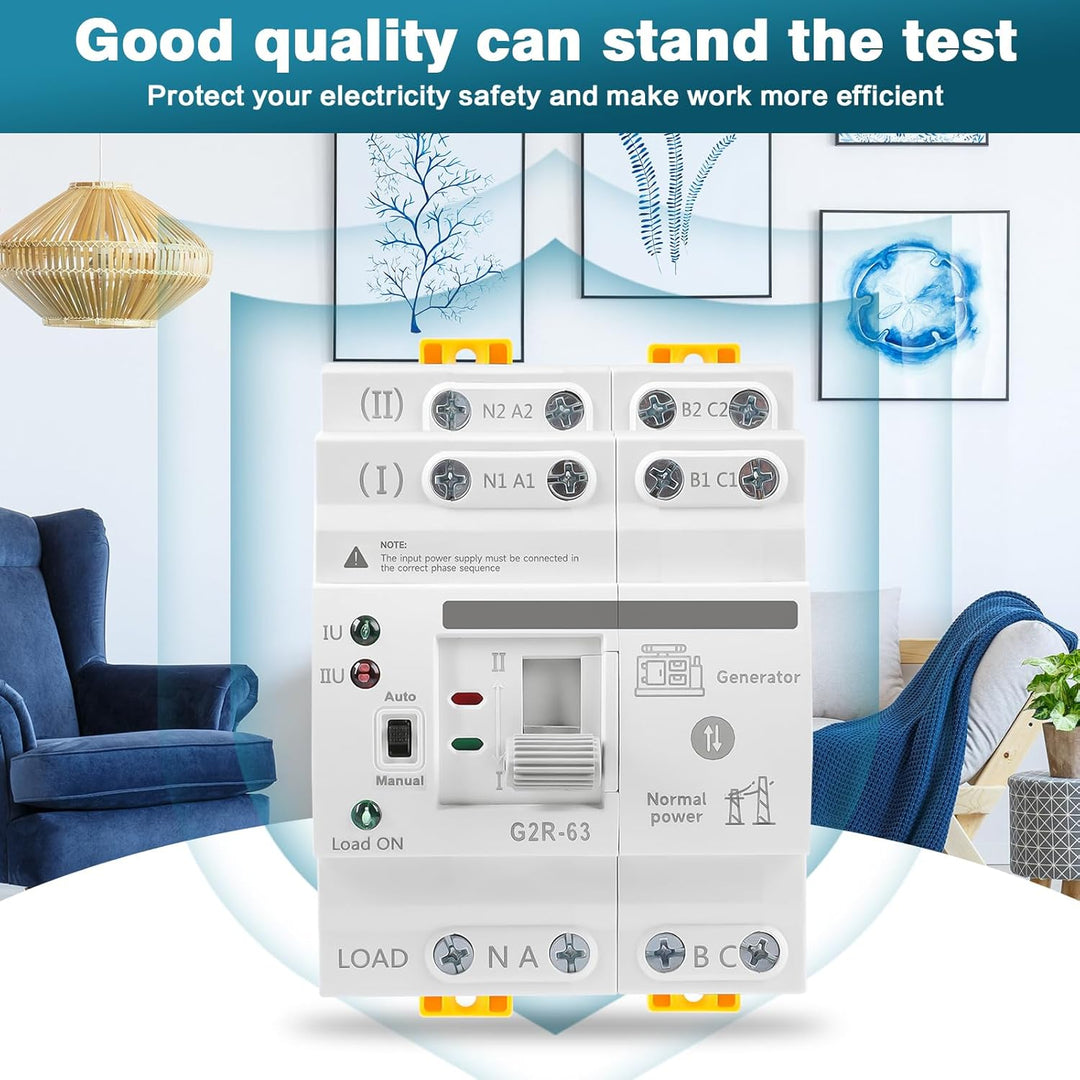 Jadeshay Automatischer Dual-Power-Transferschalter, ATS-Stromversorgungscontroller Unterbrechungsfre