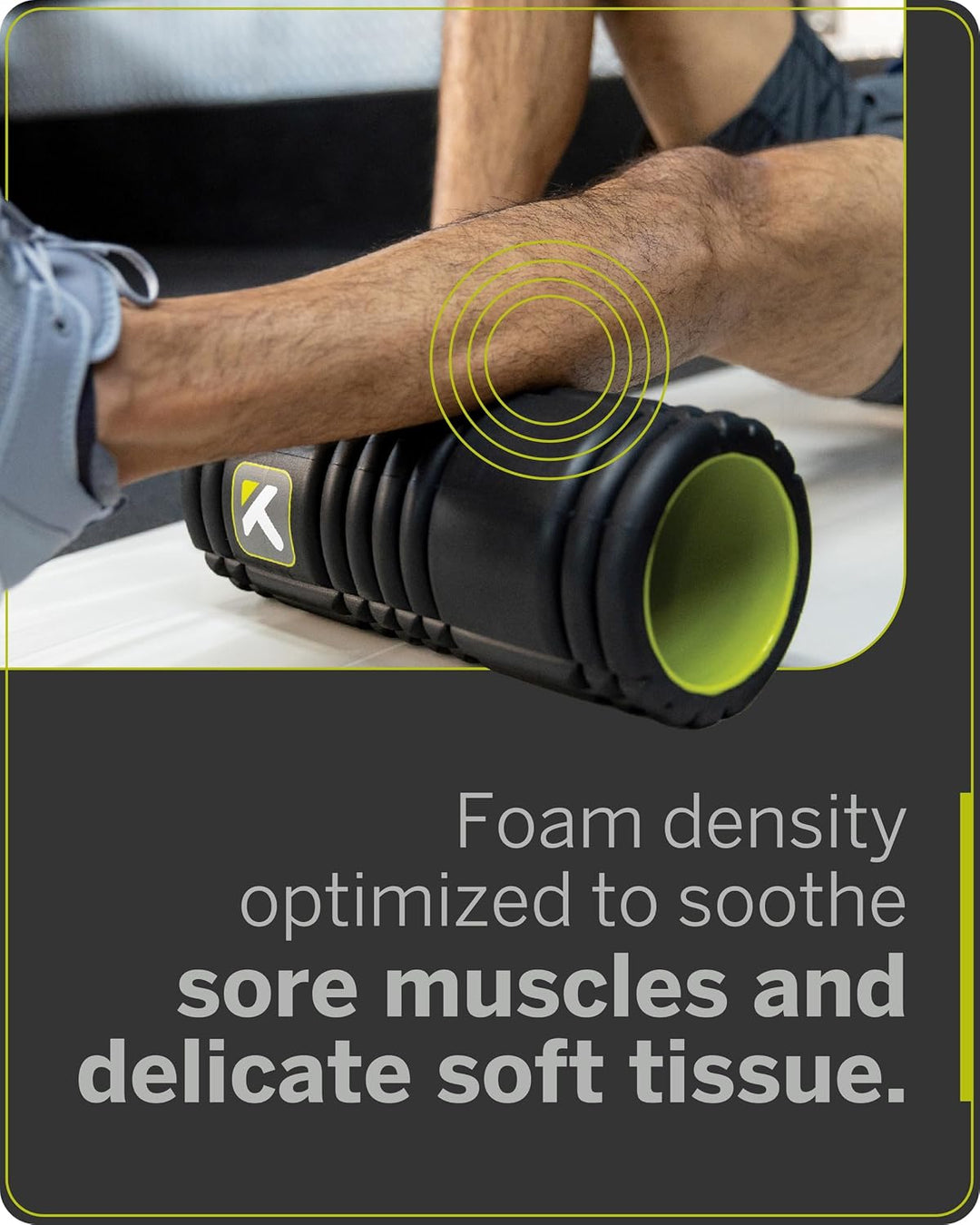 Trigger Point Foamroller Grid - Mit kostenlosen Online-Videos, 33x14 cm, Schwarz, 15920 Trigger Poin