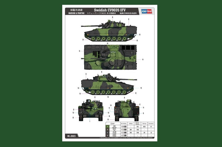 Hobby Boss 083823 1/35 CV9035 IFV Auto Modellbausatz, verschieden