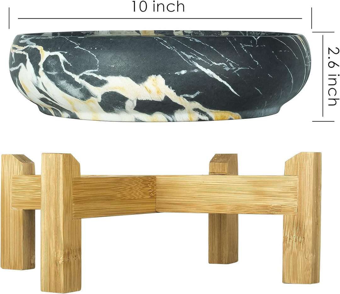 ARTKETTY Sukkulentententopf, grosser Sukkulenten-Übertopf mit Ständer, 25,4 cm Keramik-Bonsaischale