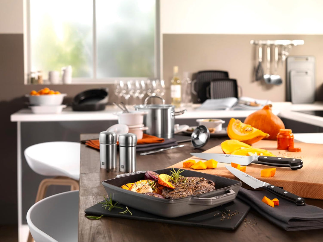 Staub 40511-783-0 Grillpfanne, rechteckige mit zwei Griffen, 33 cm, Gusseisen, schwarz Schwarz 39.5