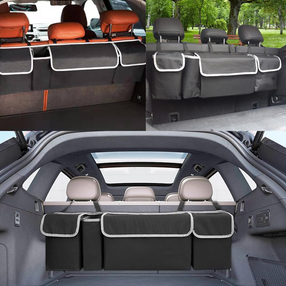 Auto-Organizer und Kofferraum-Organizer, wasserdicht, Oxford-Gewebe, mit 4 Taschen, geeignet für all