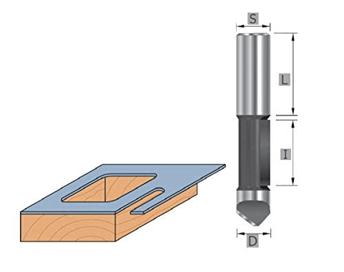 Edessö 103208108 Ausstech-/Kopierfräser A=8/B=25,4/GL 73 - C=8, Silber