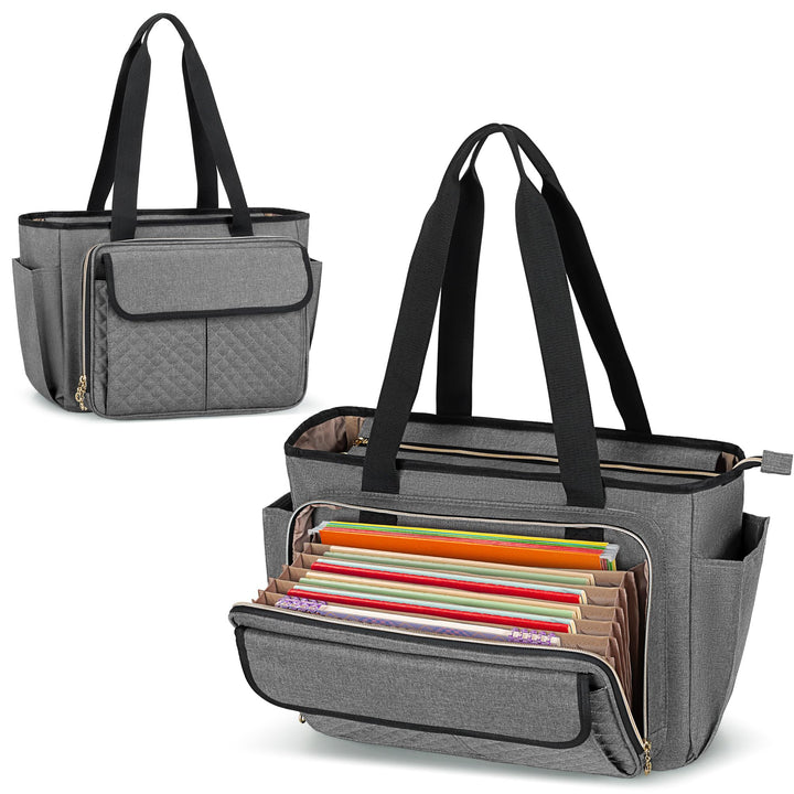 Luxja Lehrer Tasche, Arbeitstasche für Lehrerin und Lehrer | Lehrertasche mit Akkordeon-Aktenbereich