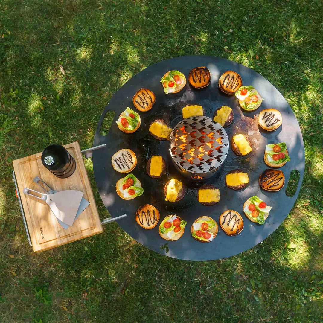 Grillrost.com Das Original Mini Feuertonne - Ölfass - wahlweise als Ölfass oder Flachmann nutzbar 75