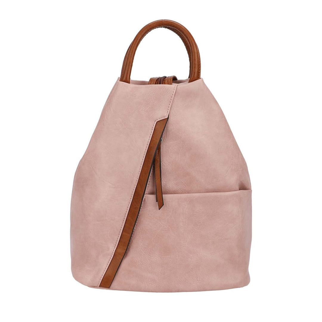 ITALYSHOP24.COM OBC Damen Rucksack Tasche Schultertasche Leder Optik Daypack Backpack Handtasche Tag