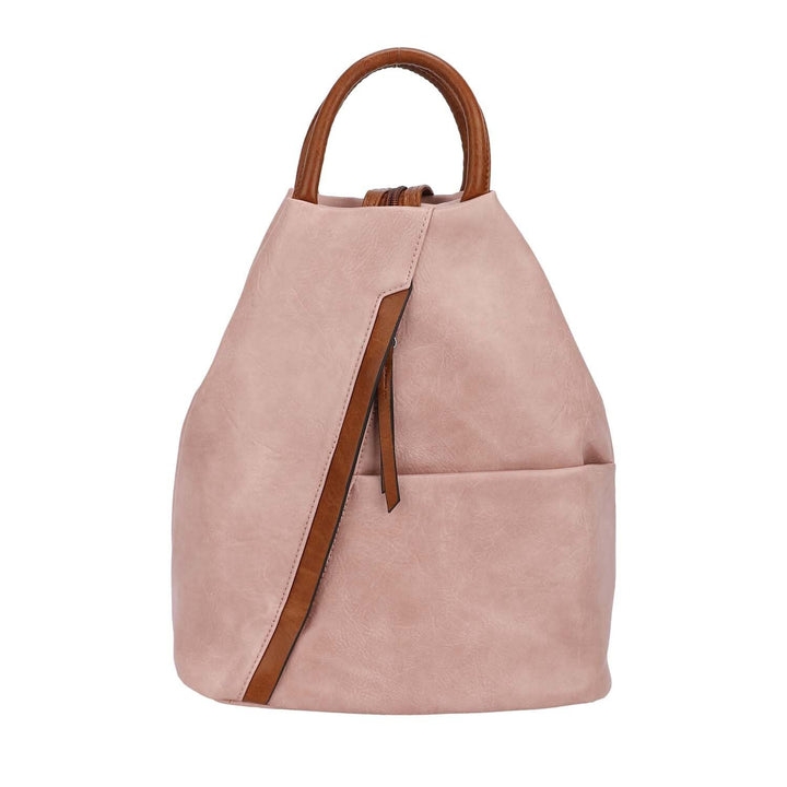 ITALYSHOP24.COM OBC Damen Rucksack Tasche Schultertasche Leder Optik Daypack Backpack Handtasche Tag