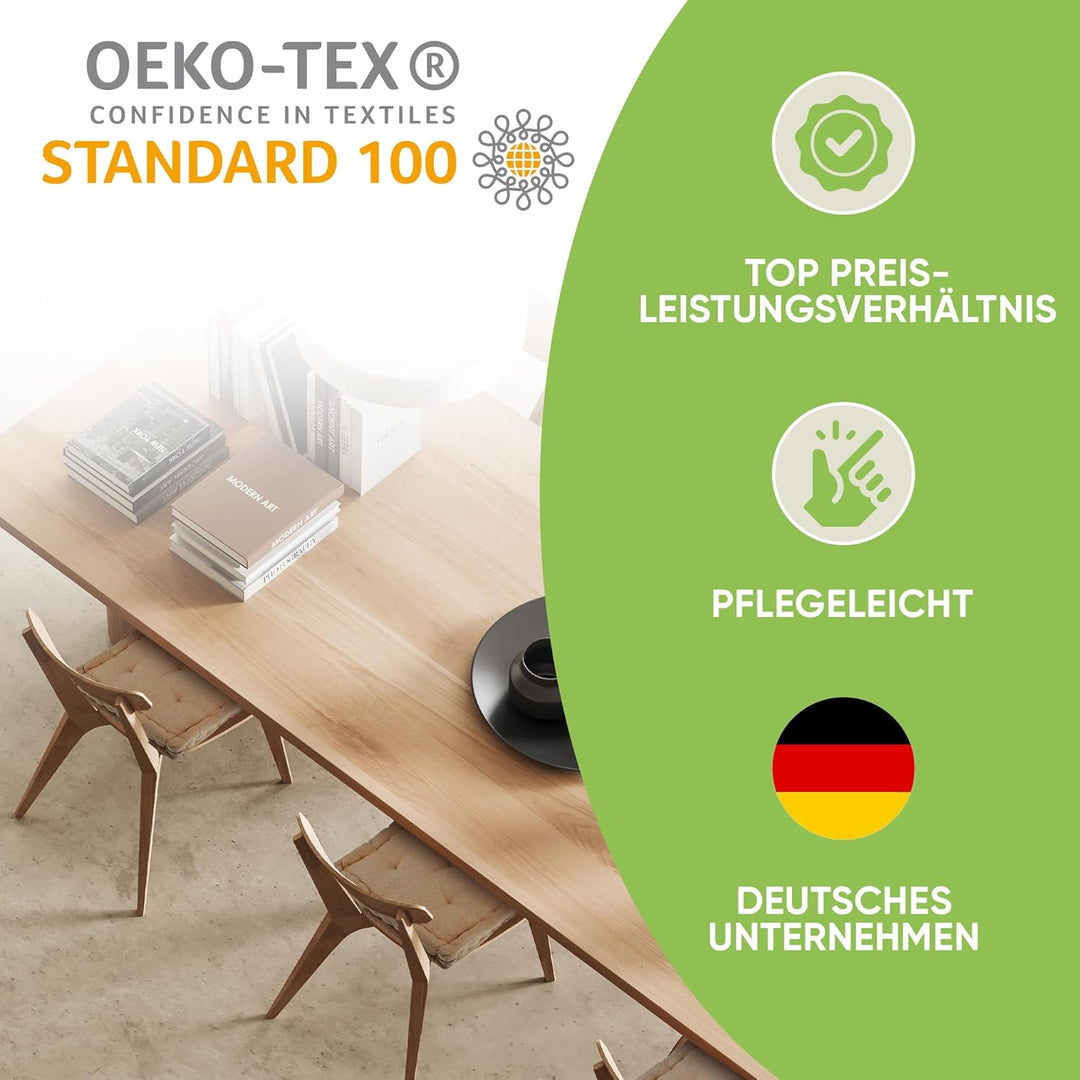 Gräfenstayn® 4er-Set Sitzkissen Stuhlkissen 40x40x8cm für Indoor und Outdoor aus 100% Baumwolle Dick