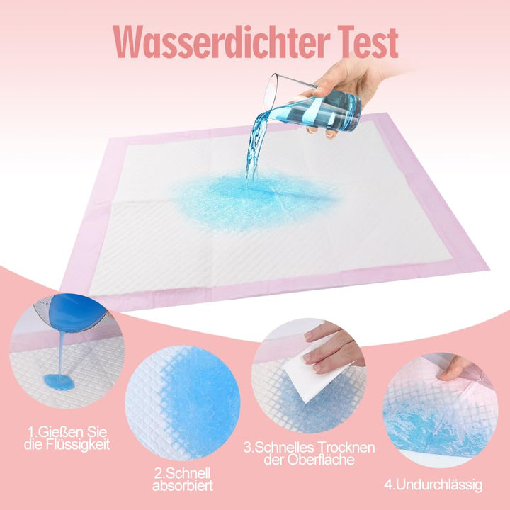 100 Stück Baby Inkontinenzunterlage Wickelunterlage Einweg, 33 × 45 cm Baby Wickelauflage, Changing