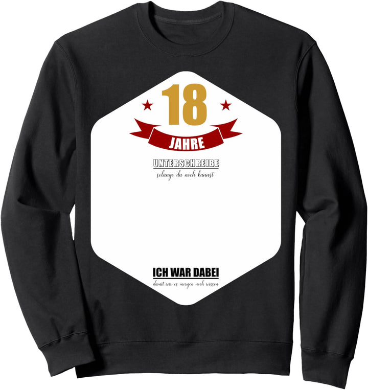 18 Jahre Geburtstagsfeier Lustiges 18 Geburtstag Gästebuch Sweatshirt