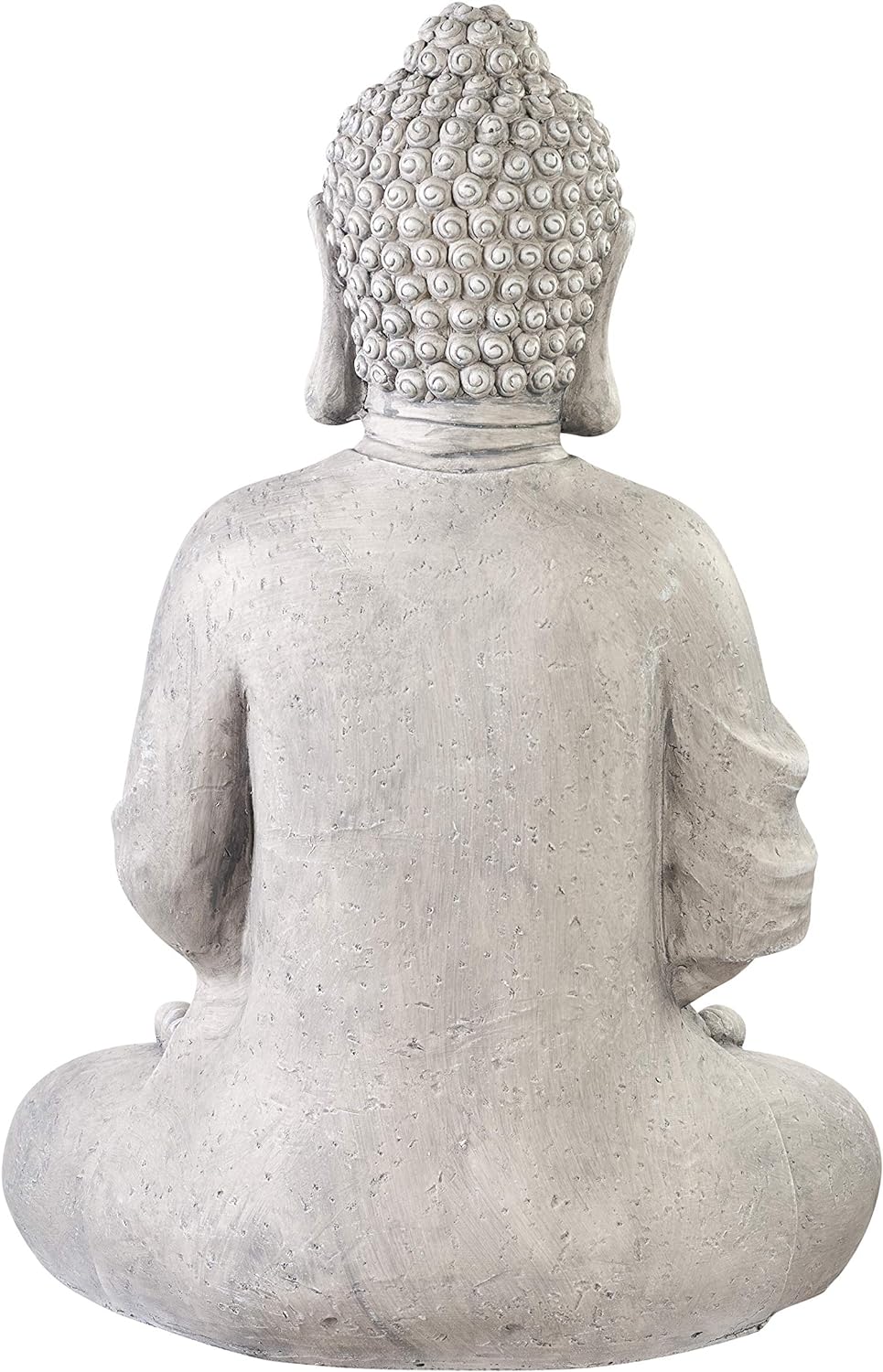 Worldconnection XXXL Grosser Buddha 70 cm Steinoptik Garten Deko Figur Skulptur Feng Shui sitzend St