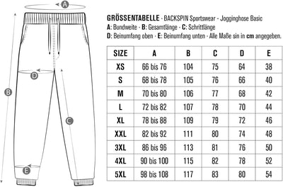 BACKSPIN Sportswear - Jogginghose Basic XL Dunkelgrau Meliert, XL Dunkelgrau Meliert