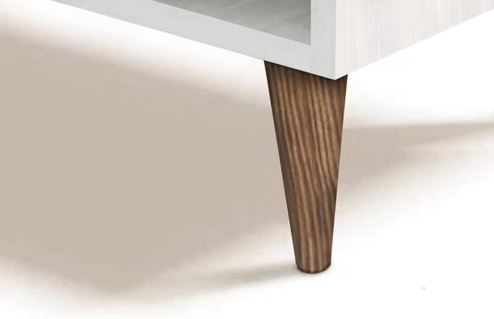 HOGAR24 ES Atelier Tisch, Holz. Weiss und gewachst, 100 x 50 x 47 cm