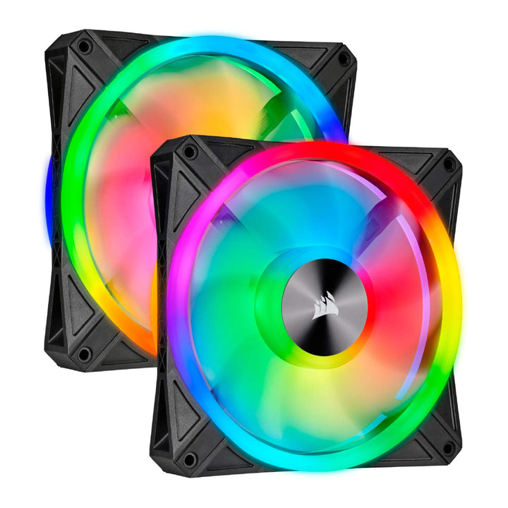 Corsair iCUE QL140 RGB, 140-mm-RGB-LED-PWM-Lüfter (68 Einzeln Ansteuerbare RGB-LEDs, Schwindigkeiten