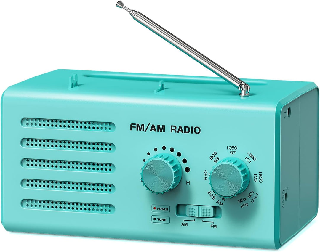 Transistorradio – AM FM Tragbares Radio mit Bestem Empfang, Eingebautem Lautsprecher, Kopfhöreransch