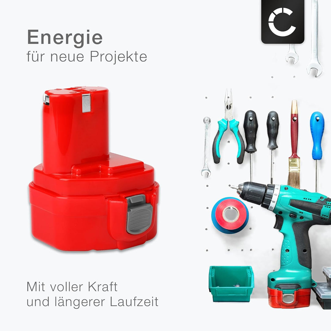 CELLONIC Akku kompatibel mit Makita 6271D, 6270D, ML120, 6317D, 8270D, 8271D, 6227D, 6223D, Makita 1
