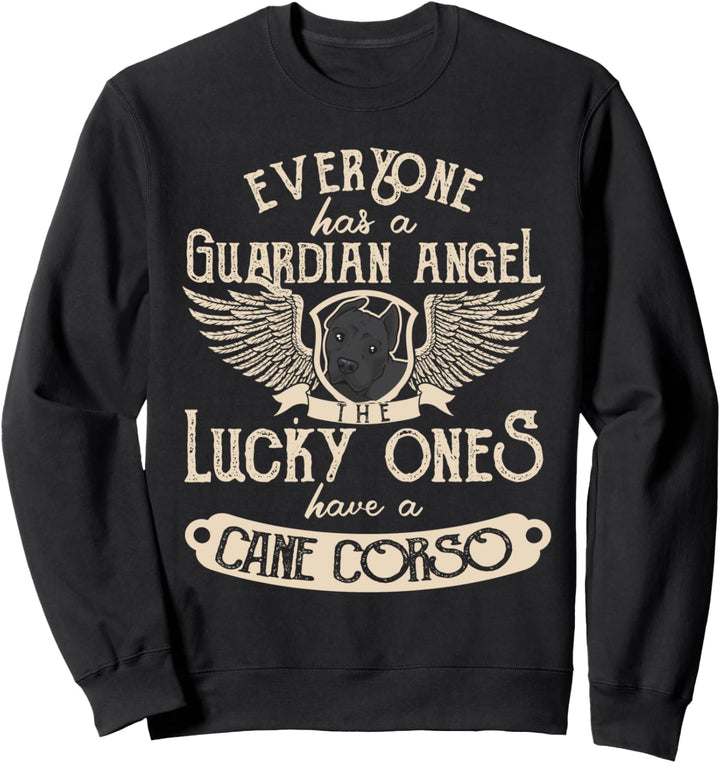 Cane Corso Italiano mit Schutzengel Spruch Sweatshirt