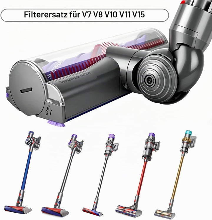 Ersatzkopf mit Anti-Verwicklungsfunktion für Dyson V7 V8 V10 V11 V15 Animal Cyclone Motorised, Schne